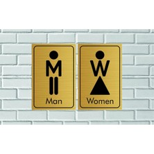 Hobishop Man / Women Yazılı Gold Metal Levha