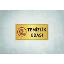 Hobishop Temizlik Odası Yazılı Metal Levha 20 x 10 cm