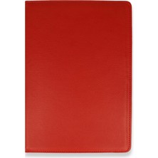 Newface Samsung Galaxy T870 Tab S7 11 Kılıf 360 Tablet Deri Kılıf - Kırmızı