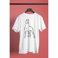 Darkhane Doberman Asaleti - Köpek Baskılı Unisex Beyaz Tişört - T-Shirt UT007