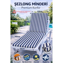 Batu Tekstil Premium Şezlong Minderi–fermuarlı, Su Geçirmez Kumaş, Güneşe Dayanıklı Bahçe & Havuz Şezlong Minderi