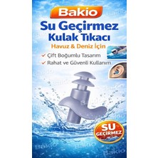 Bakio Su Geçirmez Yüzme Silikon Kulak Tıkacı–havuz Banyo & Deniz Için Çift Boğumlu Yüzücü Kulak Koruyucu