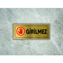 Hobishop Girilmez Yazılı Metal Levha ( 7 cm x 20 cm )