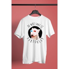 Darkhane Ciddiye Alma Bull Teriyer - Köpek Baskılı Unisex Beyaz Tişört - T-Shirt UT007