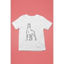 Darkhane Doberman Asaleti - Köpek Baskılı Unisex Beyaz Çocuk Tişört - T-Shirt CT007