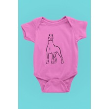 Darkhane Doberman Asaleti - Köpek Baskılı Unisex Pembe Bebek Body - Zıbın BB002