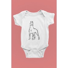 Darkhane Doberman Asaleti - Köpek Baskılı Unisex Beyaz Bebek Body - Zıbın BB007