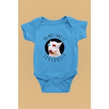 Darkhane Ciddiye Alma Bull Teriyer - Köpek Baskılı Unisex Turkuaz Bebek Body - Zıbın BB003
