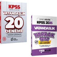 Anla Kazan Yayınları Kpss Vatandaşlık 20 Deneme Çözümlü Deli Defteri Yayınları & Kpss Vatandaşlık Yaprak Test Seti