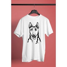 Darkhane Bull Teriyer Portre - Köpek Baskılı Unisex Beyaz Tişört - T-Shirt UT007