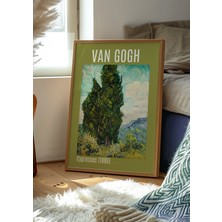 Des Vu Print Van Gogh Cypresses Posteri, Van Gogh Temalı Çerçevesiz Poster