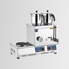 Remta K34 40 Model Iki Demlikli Pleytli Elektrikli Çay Ocağı - Kahveci Takımı 28 Lt 3000 W