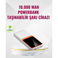 Eco Lounge Powerbank 10000 Mah – Çift USB Çıkışlı, Type-C Girişli, Şık Beyaz Tasarım