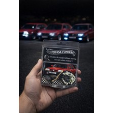 İnci Sepette Fotaş Temalı Sevgiliye Ilk Çiçek Hediyesi - Araba & Solmayan Gül Tasarımlı Mini Buketi Özel Konsept