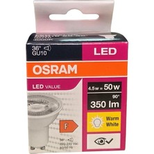 Osram 4.5W 3000K Sarı Işık GU10 Duy LED Spot Ampul 10ADET