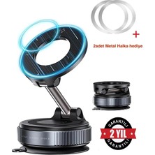 Eco Lounge Magsafe Uyumlu 360 Döner Vakumlu Araç Masa ve Duvar Tipi Halka Telefon Tutucu Standı