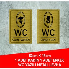 Hobishop Bay Wcc Yazılıı ve Logolu Gold Metal Levha 10 x 15 cm Dikey