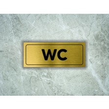Hobishop Wc Yazılı Metal Levha ( 7 cm x 20 cm )