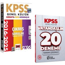 Anla Kazan Yayınları Yargı 2026 Kpss Tarih-Coğrafya-Vatandaşlık 2016-2026 Konu Konu Çıkmış Sorular & Kpss Vatandaşlık 20 Deneme Deli Defteri Yayınları Seti