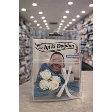 İnci Sepette Fotoğraflı Özel Hot Flowerss Mini Buketi Aynalı