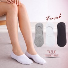 3 Çift Pamuklu Yazlık Görünmez Babet Çorap