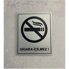 Hobishop Sigara Içilmez Levhası 10X12 cm Metal Arkası Bantlı Kolay Montaj