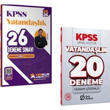 Anla Kazan Yayınları Yediiklim 2026 Kpss Vatandaşlık 26 Deneme Sınavı & Kpss Vatandaşlık 20 Deneme Çözümlü Deli Defteri Yayınları Seti