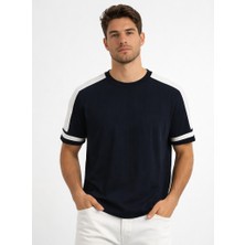 Cazador Triko Bisiklet Yaka T-Shirt Erkek 34045 Lacivert