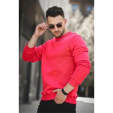 Oksit Gomez Dar Kesim Üç Iplik Şardonlu Içi Pamuklu Bisiklet Yaka Sweatshirt