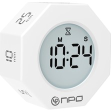 Npo NPT22C Alarmlı G-Sensör Otomatik Zamanlayıcılı Küp Kronometre Pomodoro Motivasyon Saati