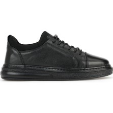 Ziya, Erkek Hakiki Deri Sneaker 161423Z79 Siyah