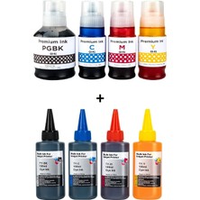 Canon Pixma G1420 G1460 G2020 Uyumlu Gı-41 Muadil Mürekkep Seti + 4 Renk 100 ml Yedek Mürekkep