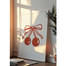 Des Vu Print Kurdeleli Kiraz Posteri,cherry Pinterest Temalı Çerçevesiz Poster
