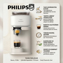 Philips Baristina Espresso Makinesi - Taze Çekirdekten Swipe & Brew Teknolojisi - 16 Bar Basınç