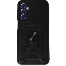 AyrStore Samsung Galaxy M34 5g Kılıf Pars Lens Yüzüklü Silikon - Siyah