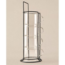 Eco Lounge Standlı Borosilikat 4'lü Fincan Seti