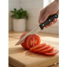 Akyüz Home Sürmene Meyve Sebze Mutfak Bıçağı 20 cm Paslanmaz Çelik Keskin Pimli Siyah Bıçak Sürbisa 61004-P