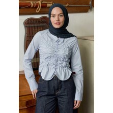 Bloom Desen Kaşmir Şal Gece Mavi