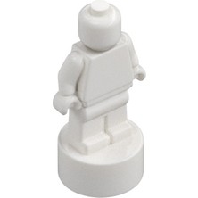 LEGO Minifigür Aksesuarları: Beyaz Minik Minifigür Heykeli, Statuette / Trophy
