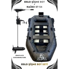 Oslo Fishing Team 2.40MT Kamuflaj 0.90MM Şişme Bot Haibo Et-54 Deniz-Göl Bot Seti