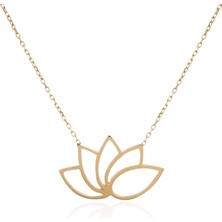Berk Mücevherat 14 Ayar Altın Lotus Kolye