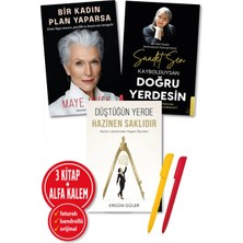 Destek Yayınları Alfa Kalem+Düştüğün Yerde Hazinen+Kaybolduysa Doğru Yerde+Bir Kadın Plan Yapar Saadet Şen Maye Musk