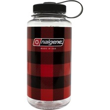 Nalgene 32OZ Wide Mouth Red Plaid Tritan Suluk