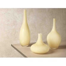 Porland Mia Bej 3'lü Cam Vazo