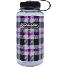 Nalgene 32OZ Wide Mouth Purple Plaid Tritan Suluk