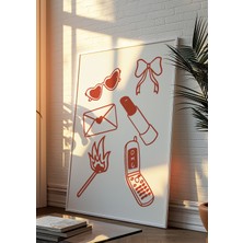 Des Vu Print Bordo Pinterest Temalı Çerçevesiz Poster