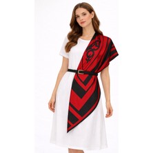 Edirne Lavanta Edirne Kırmızısı Uzun Fular 45*145CM Model-3