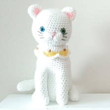 Nildamigurumi Amigurumi Örgü Oyuncak Kedi Beyaz Van Kedisi