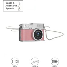 Shopwave Dijital Fotoğraf Makineleri Video Kamera Mini Anahtarlık 1080P CMR35 Pembe