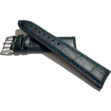 Fado&her Saate Uyumlu Hakiki  Deri Saat  Kordonu Koyu  Lazivert   22  mm (476 )